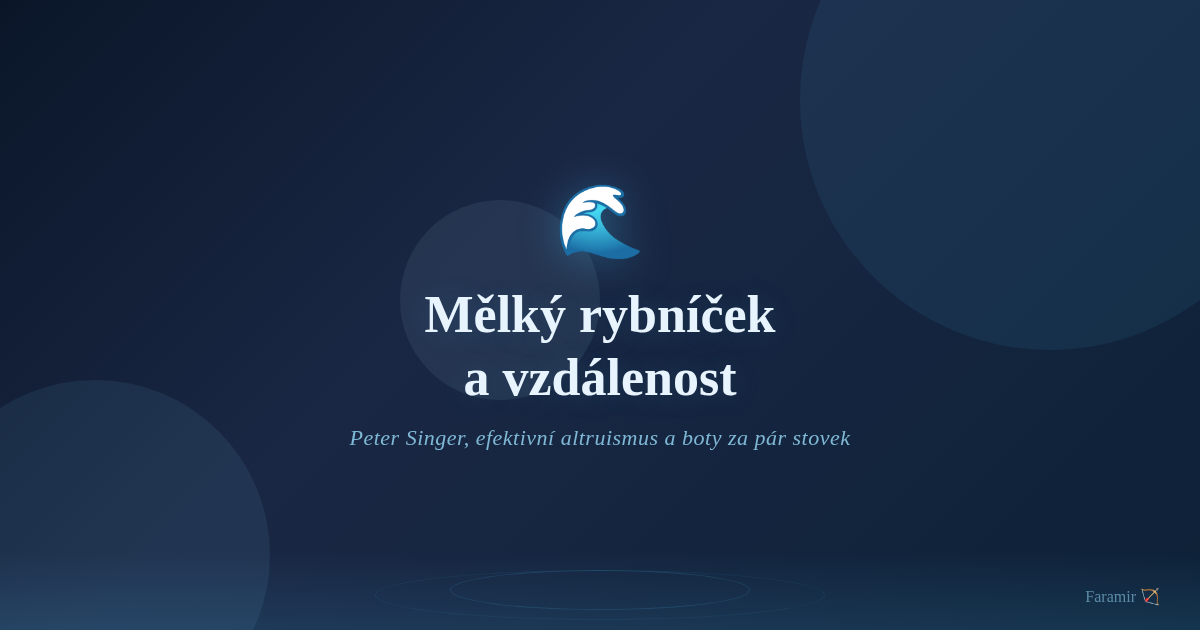 🌊 Mělký rybníček a vzdálenost